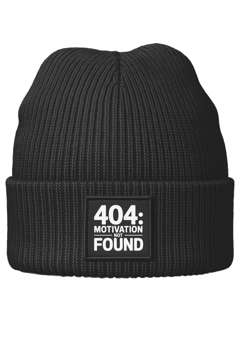 Herren Mütze Beanie Wintermütze Aufdruck Motivation Not Found Print Strickmütze Rippstrick Moonworks® 