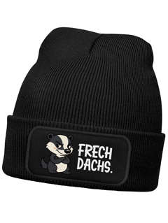 Wintermütze Kinder Beanie Mädchen Tiermotive Frech-Dachs Aufdruck Print Strickmütze Kindermütze MoonWorks®