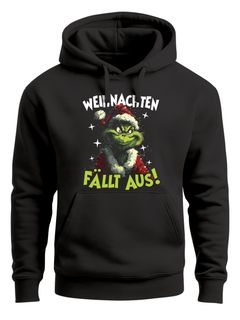 Hoodie Herren Spruch Anti Weihnachten fällt aus Kapuzen-Pullover Weihnachtspullover Männer Moonworks®