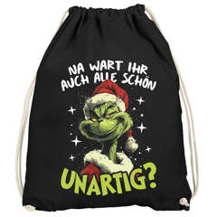 Weihnachts Turnbeutel mit witzigem Spruch – Sportbeutel mit XMAS Motiv – für Advent Nikolaus lustige Geschenke Moonworks®