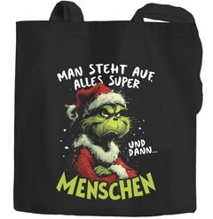 Jutebeutel Weihnachten Und dann Menschen Spruch Lustig Weihnachtstragetaschen Geschenkidee Weihnachtsmuffel Moonworks®