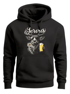 Hoodie Herren Hirsch Tracht Modern Lustig Volksfest Bayern Servus Hallo Bier Männer Fashion Neverless®