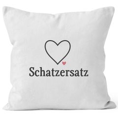Kissen-Bezug Schatzersatz Schatz Ersatz Valentinstag Liebe Geschenk Kissen-Hülle Deko-Kissen Baumwolle MoonWorks®