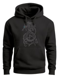 Hoodie Herren Wolf Fenrir Fabelwesen Wikinger nordische Mythologie Odin Kapuzen-Pullover Fashion Streetstyle Neverless®