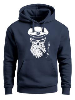 Hoodie Herren Sweatshirt Totenkopf Kapitän Captain Skull Bard Seemann Neverless®