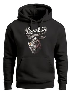 Hoodie Tracht Hisch Schriftzug Lausbua Bayern Dialekt Volksfest Bierfest Outfit Kapuzen-Pullover Männer Fashion Neverless®