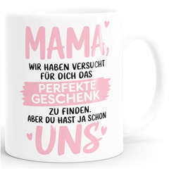 Kaffee-Tasse Spruch Du hast ja bereits uns Geschenkidee Dankeschön Mama Oma Bonus Mama MoonWorks®