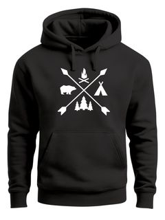 Hoodie Herren Hipster Cross Wandern Camping Abenteuer Adventure Kapuzen-Pullover Männer Neverless®
