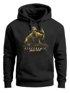 Hoodie Herren Aufdruck Eletronic Dance Music MichelangeloTechno DJ Fashion Streetstyle Neverless®