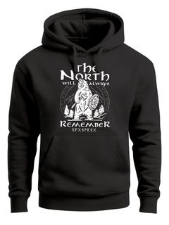 Hoodie Herren Bär Wiking Adventure Runen the North Natur Print Aufdruck Fashion Streetstyle Neverless®