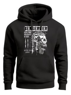 Hoodie Herren Valhalla Berserker Ragnar Lodbrok Sons of Odin Print Aufdruck Fashion Streetstyle Neverless®