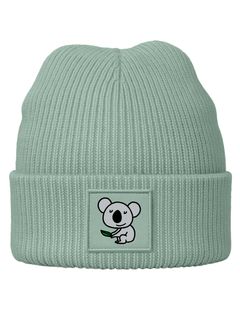 Kinder Beanie Mädchen Patch Koala Bär Aufdruck Wintermütze Tiermotive Print Strickmütze SpecialMe®