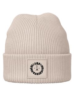 Kinder Beanie Mädchen Patch Aufdruck Wintermütze Löwe Tiermotive Print Strickmütze SpecialMe®