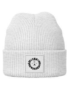 Kinder Beanie Jungen Patch Patch Löwe Tiermotive Aufdruck Print Strickmütze Winter SpecialMe®