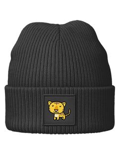 Kinder Beanie Mädchen Patch Tiger Aufdruck Wintermütze Tiermotive Print Strickmütze SpecialMe®