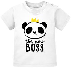 Baby T-Shirt kurzarm Babyshirt The new Boss in town Jungen Mädchen Shirt Moonworks®