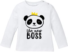 Baby Langarmshirt Babyshirt The new Boss in town Jungen Mädchen Shirt Moonworks®