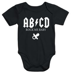 Kurzarm Baby Body ABCD Rock me Baby Hardrock Bio-Baumwolle Moonworks®