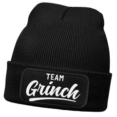 Herren Beanie Patch Aufdruck Weihnachtsnörgler Geschenkidee Weihnachtsmuffel Strickmütze mit Spruch Lustig Mütze Männer Moonworks®