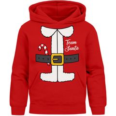 Kinder Hoodie Weihnachtspullover Team Santa Claus Weihnachtsmann Design Jungen Mädchen Weihnachtsoutfit Kinder Moonworks®