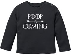 Baby Langarmshirt Babyshirt Poop Is Coming lustig Spruch Babyshirt Moonworks®