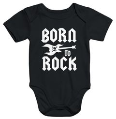 Kurzarm Baby Body Born to Rock Hardrock Heavy Metal Bio-Baumwolle Moonworks®