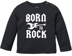 Baby Langarmshirt Babyshirt Born to Rock Hardrock Heavy Metal Jungen Mädchen Shirt Moonworks®