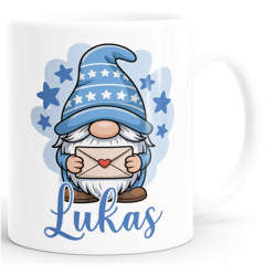 Weihnachtstasse Wichtel Tasse Weihnachten personalisiert mit Namen Kindertasse aus Keramik für Jungen Mädchen SpecialMe®