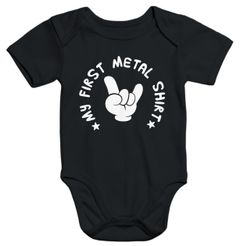 Kurzarm Baby Body My First Metal Shirt Hardrock Heavy Metal Bio-Baumwolle Moonworks®