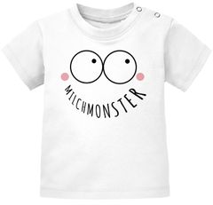 Baby T-Shirt kurzarm Babyshirt Milchmonster lustig Jungen Mädchen Shirt Moonworks®