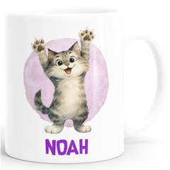 Tasse {styleVariationName} Geschenk personalisiert mit Namen Kindertasse aus Keramik für Jungen Mädchen SpecialMe®