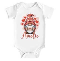 Baby Body kurzarm Wichtel Aufdruck personalisiert Wunschname Babygeschenke Weihnachten Mädchen & Jungen Bio Baumwolle SpecialMe®