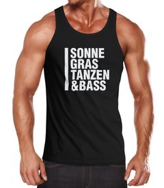 Herren Tanktop Techno Drogen Sonne Gras Tanzen und Bass Moonworks®