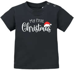 Baby Shirt kurzarm First Christmas Mein erstes Weihnachten Spruch XMAS Outfit Einjährige Jungen Mädchen SpecialMe®