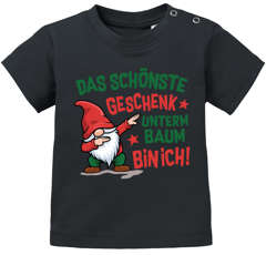 Baby Shirt kurzarm Weihnachten Spruch lustig Wichtel Print XMAS Outfit Einjöhrige Jungen Mädchen MoonWorks®
