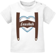 Kurzarm Baby T-Shirt Lausbub  Babyshirt Bio Baumwolle lustiger Spruch Jungen Shirt Moonworks®