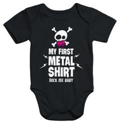 Kurzarm Baby Body My First Metal Shirt Hardrock Heavy Metal Bio-Baumwolle Moonworks®