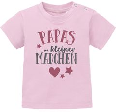 Baby T-Shirt kurzarm Babyshirt Papas kleines Mädchen Bio-Baumwolle Shirt Moonworks®