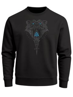Sweatshirt Herren Berserker Bär Wikinger Krieger Odin Thor Valhalla Runen Valknut Pullover Neverless®
