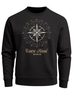 Herren Sweatshirt Pullover Kompass Windrose Navigator Segeln Rundhalspullover Neverless®
