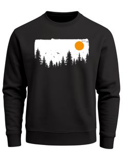 Sweatshirt Herren Wald Bäume Outdoor Adventure Abenteuer Natur Rundhals-Pullover Fashion Streetwear Neverless®