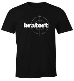 Herren T-Shirt bratort Fun-Shirt Motiv Shirt Parodie Grillen BBQ Barbecue Koch Sommer Foodie Küche Moonworks®