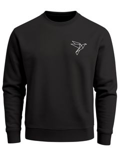 Sweatshirt Herren Polygon Print Aufdruck Vogel Origami Rundhals-Pullover Fashion Streetwear Neverless®