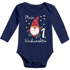 Baby Body langarm Mein erstes Weihnachten {styleVariationName} Aufdruck XMAS Outfit Newborn Einjährige Bio-Baumwolle Jungen & Mädchen MoonWorks®