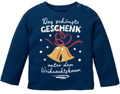 Baby Langarmshirt Weihnachtsshirt Spruch Lustig Das schönste Geschenk Christmas Outfit  Mädchen Jungen Baumwolle MoonWorks®