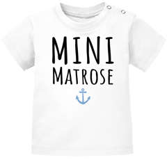 Baby T-Shirt kurzarm Aufdruck Mini Matrose Anker Grafik Print Babykleidung Bedruckt Jungen Mädchen Shirt Moonworks®