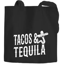Jutebeutel Tacos & Tequila Wurm Sombrero Tequilla Mexikanisch Baumwolltasche Stoffbeutel Tragetasche Moonworks®