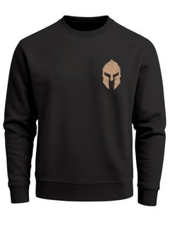 Sweatshirt Herren Logo Print Sparta-Helm Spartaner Gladiator Krieger Warrior Rundhals-Pullover Fashion Streetwear Neverless®