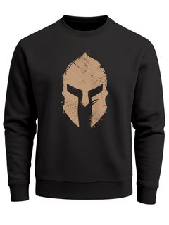 Sweatshirt Herren Print Sparta-Helm Spartaner Gladiator Krieger Warrior Rundhals-Pullover Bedruckt Fashion Streetwear Neverless®