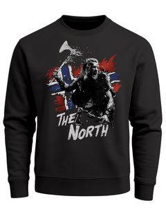 Sweatshirt HerrenThe North Wikinger Berserker Norwegen Valhalla Odin Ragnar Rundhals-Pullover Neverless®